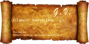 Glancz Veronika névjegykártya